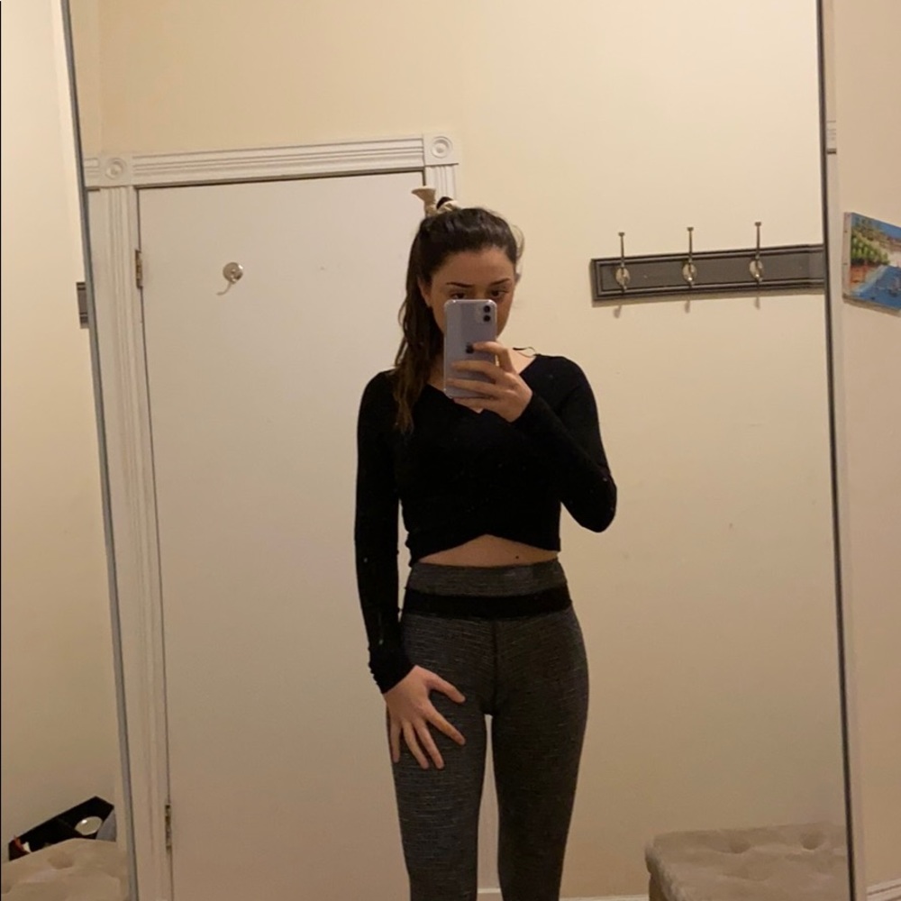 Long sleeve wrap top